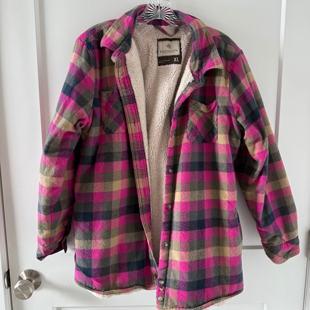Legendary Whitetails Shacket Flannel Fleece Quilted Jacket Shirt